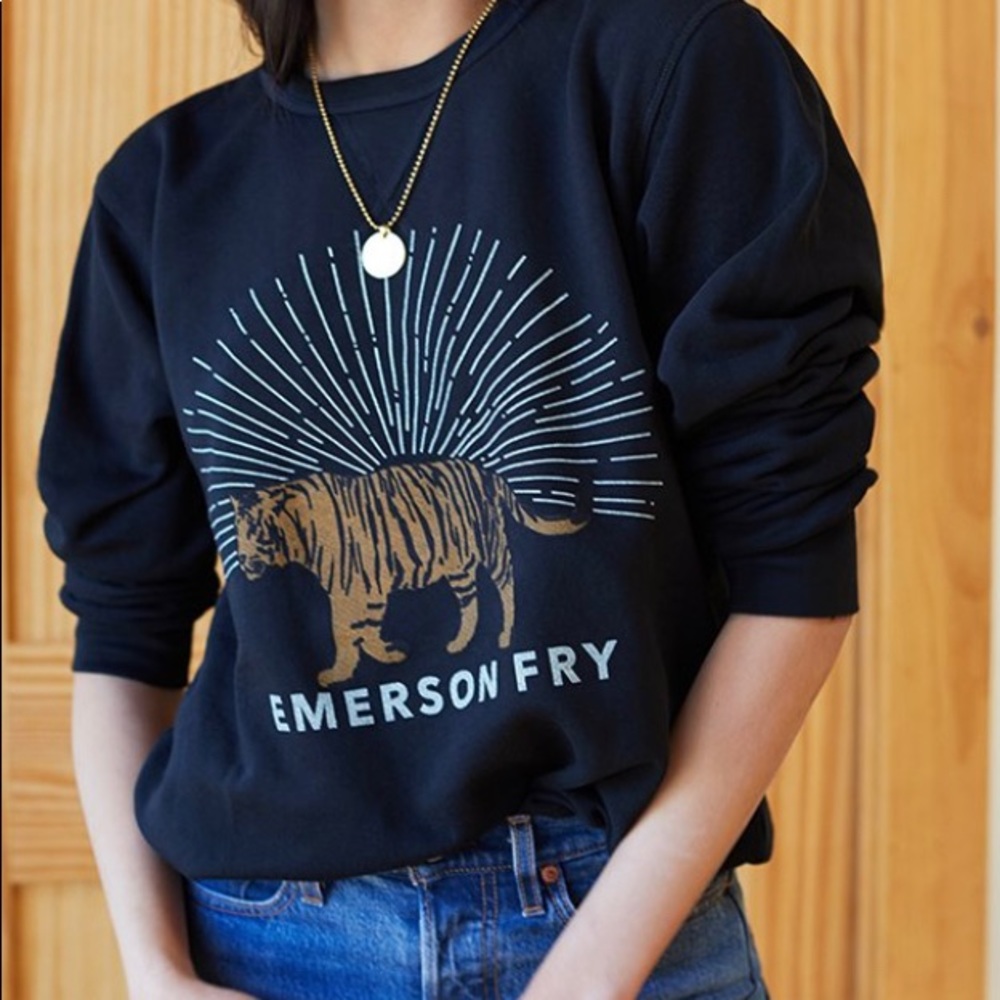 Black Emerson fry logo sweatshirt
